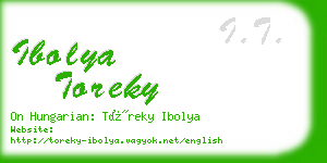 ibolya toreky business card